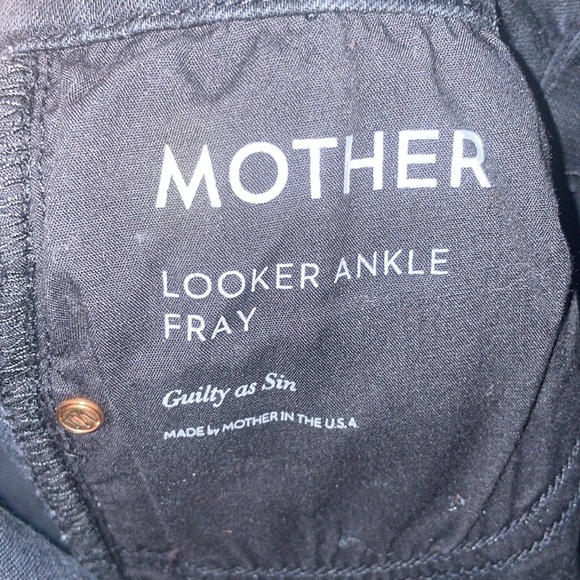 MOTHER JEANS STRETCH DESTROYED EUC THE LOOKER ANKLE FRAY IN GUILTY AS SIN 25 - Picture 8 of 8